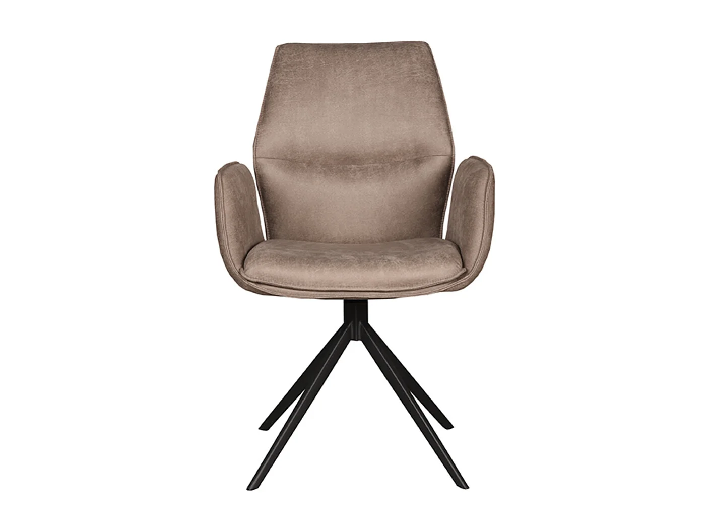 Chaise de salle à manger Mellow - Taupe - Micro Suede - 63 x 58 cm - lot de 2