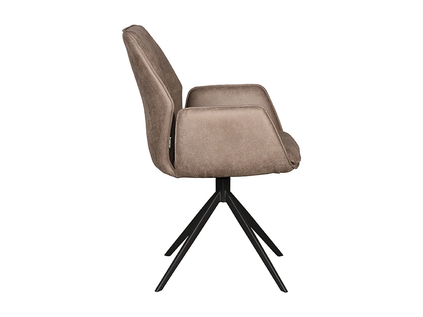 Chaise de salle à manger Mellow - Taupe - Micro Suede - 63 x 58 cm - lot de 2