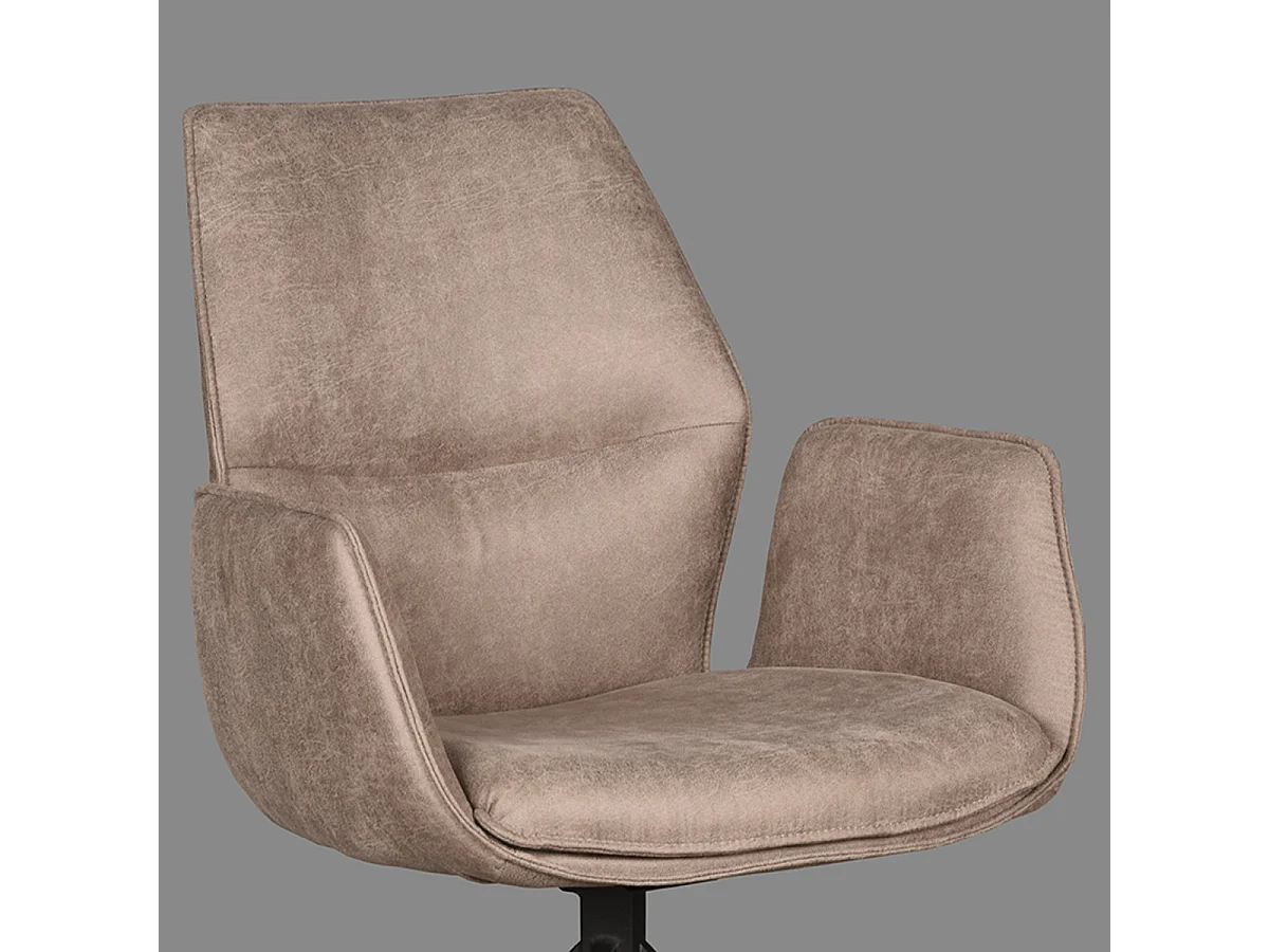 Chaise de salle à manger Mellow - Taupe - Micro Suede - 63 x 58 cm - lot de 2