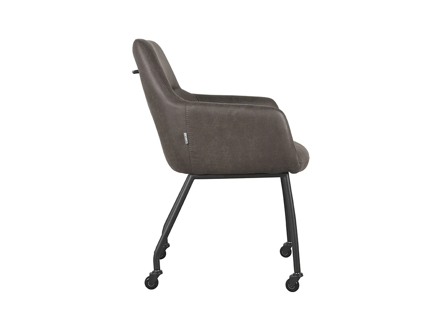 Chaise de salle à manger Lenny - Anthracite - Micro Suede - lot de 2