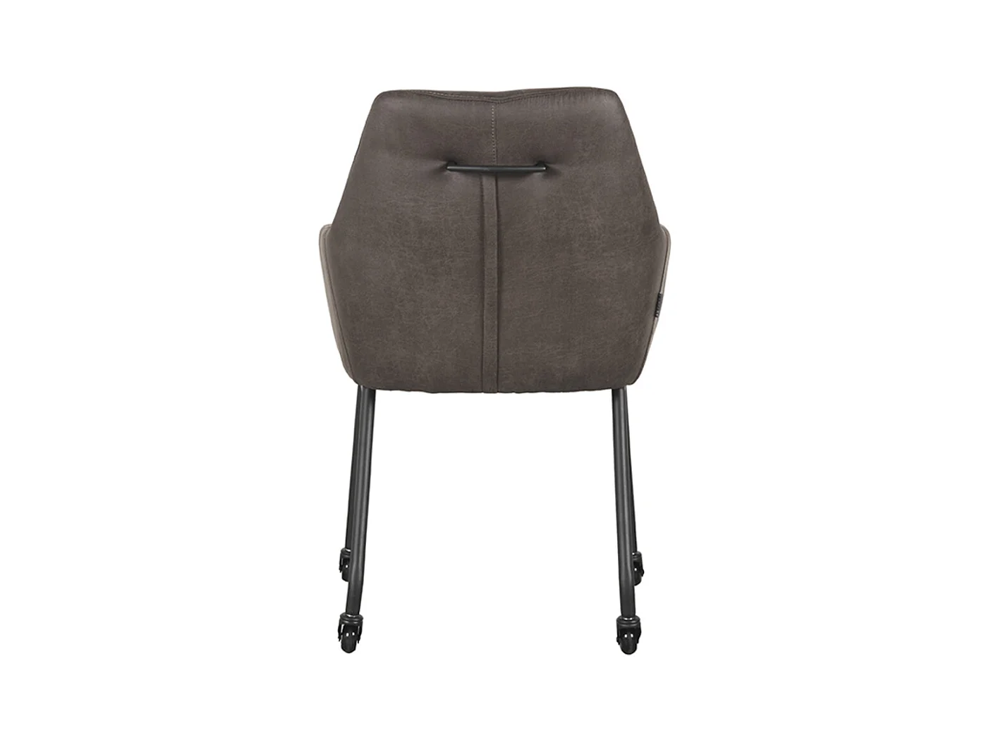 Chaise de salle à manger Lenny - Anthracite - Micro Suede - lot de 2
