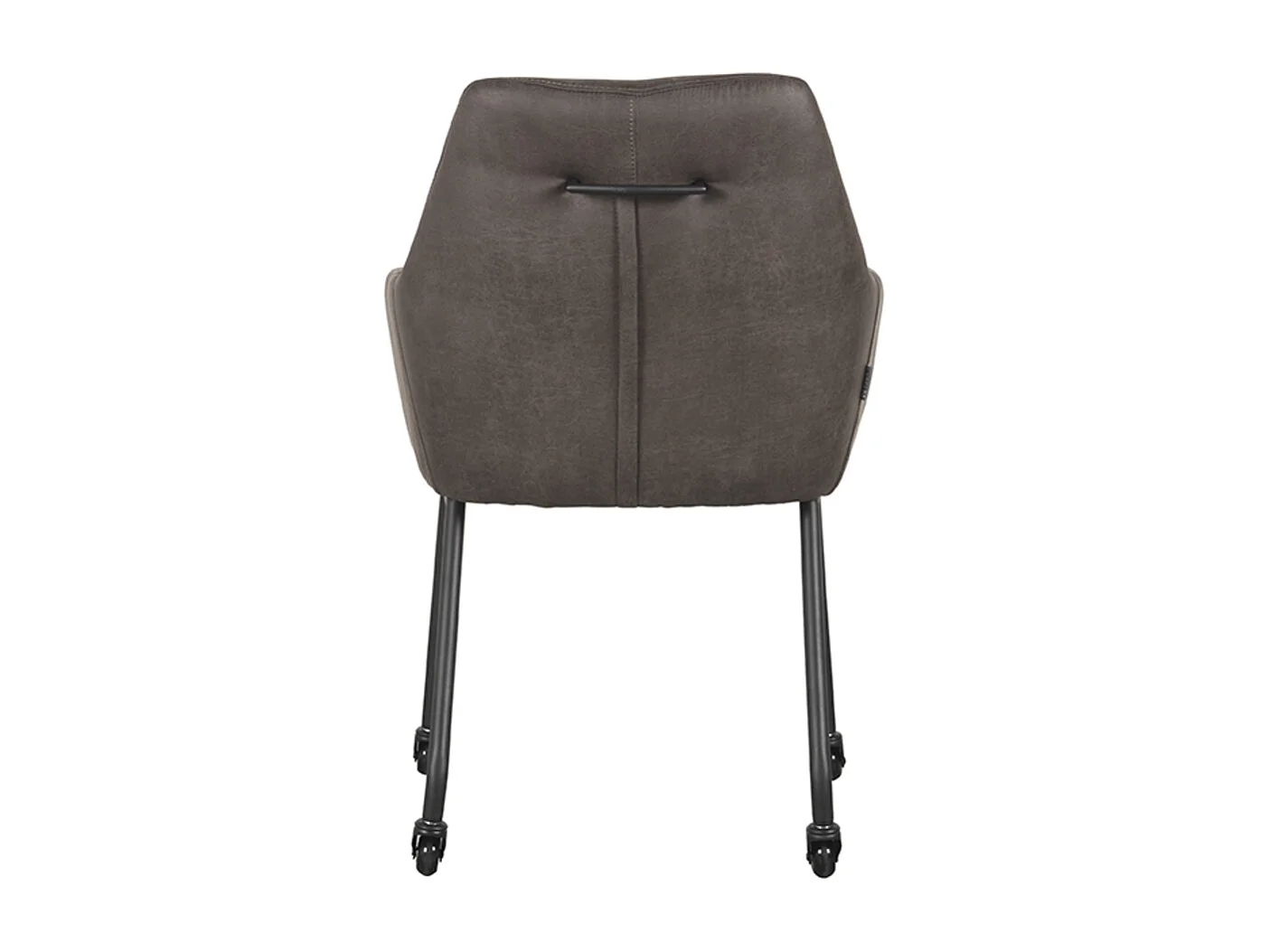 Silla de comedor Lenny - Antracita - Microgamuza - Juego de 2