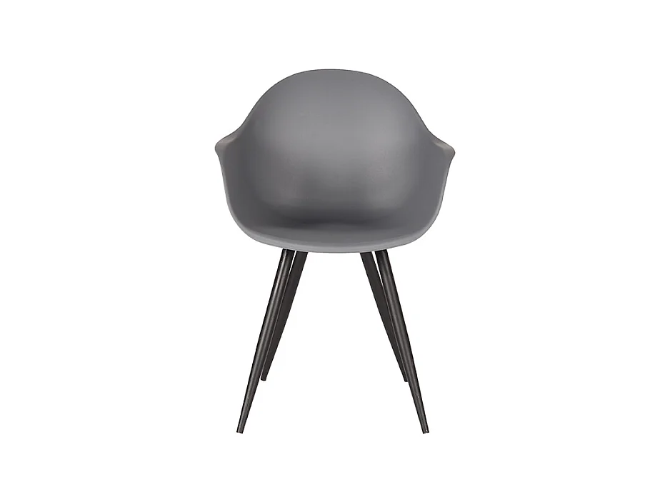 Chaise de salle à manger Luca - Anthracite - Plastique - lot de 2