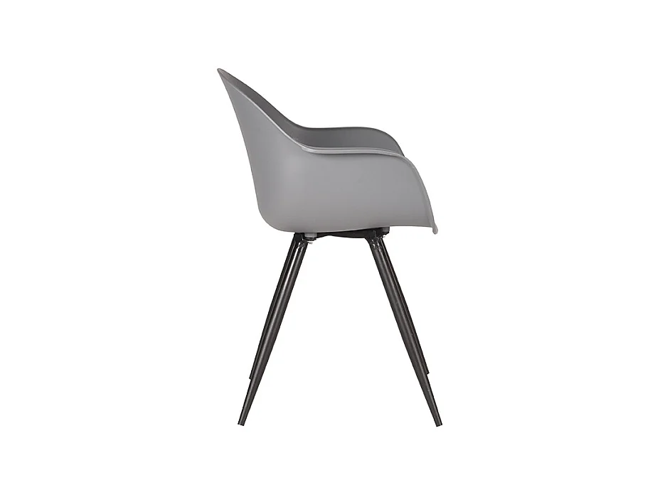 Chaise de salle à manger Luca - Anthracite - Plastique - lot de 2