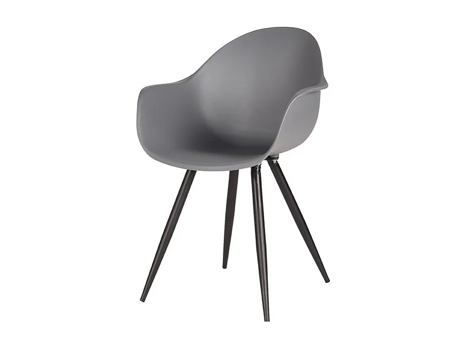 Chaise de salle à manger Luca - Anthracite - Plastique - lot de 2