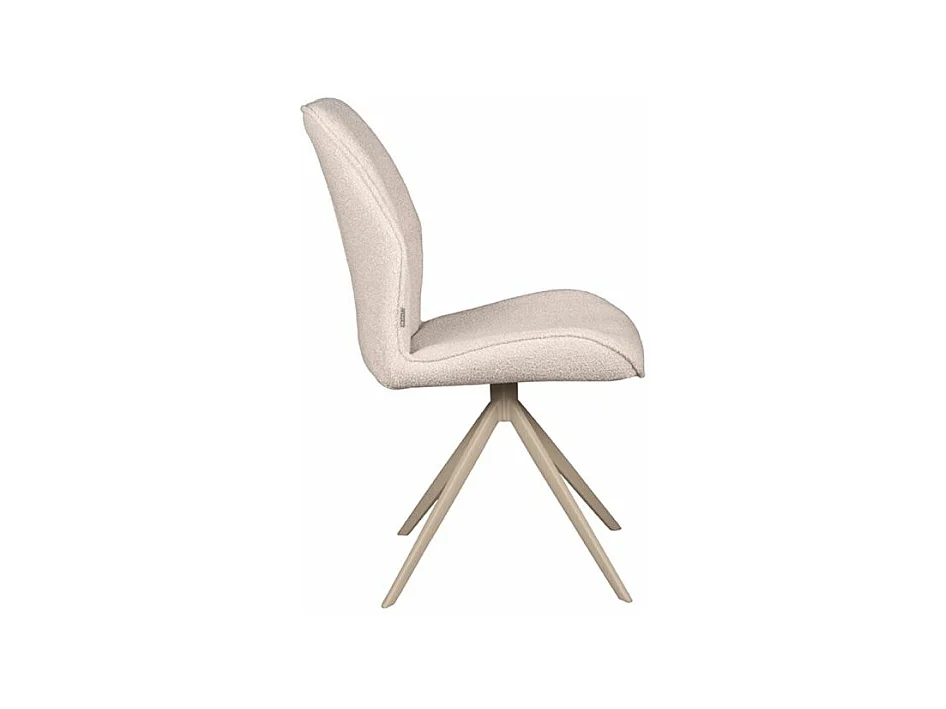 Chaise de salle à manger Comfy - Naturel - Boucle - Base Taupe - lot de 2
