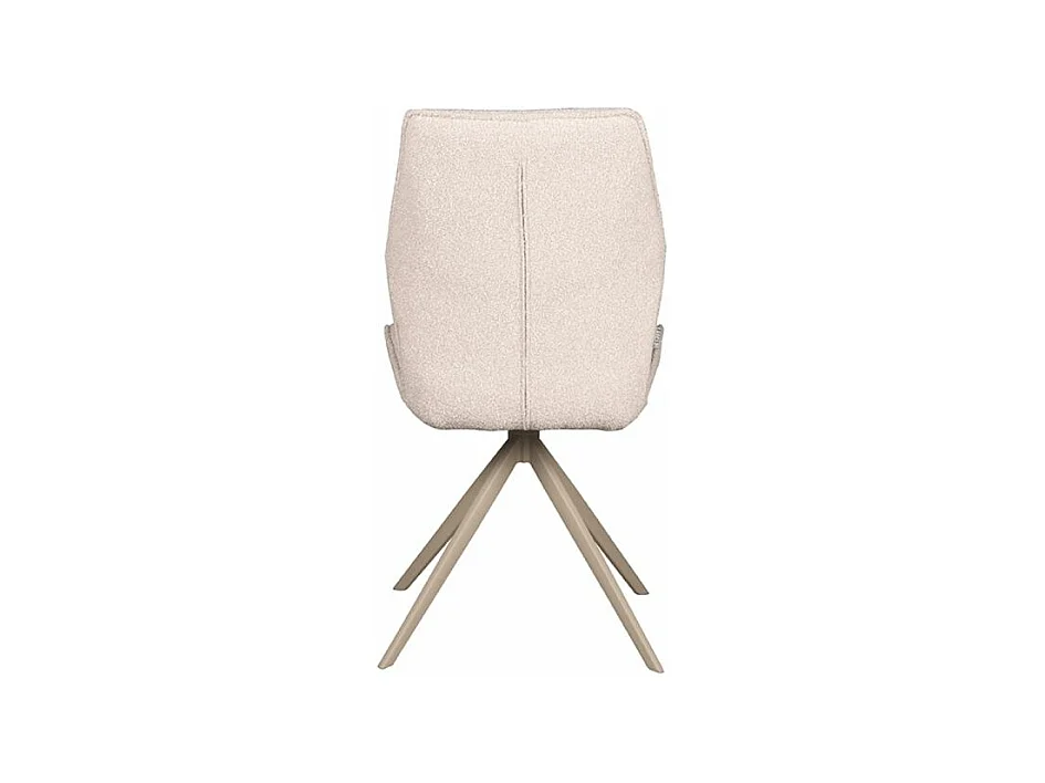 Chaise de salle à manger Comfy - Naturel - Boucle - Base Taupe - lot de 2