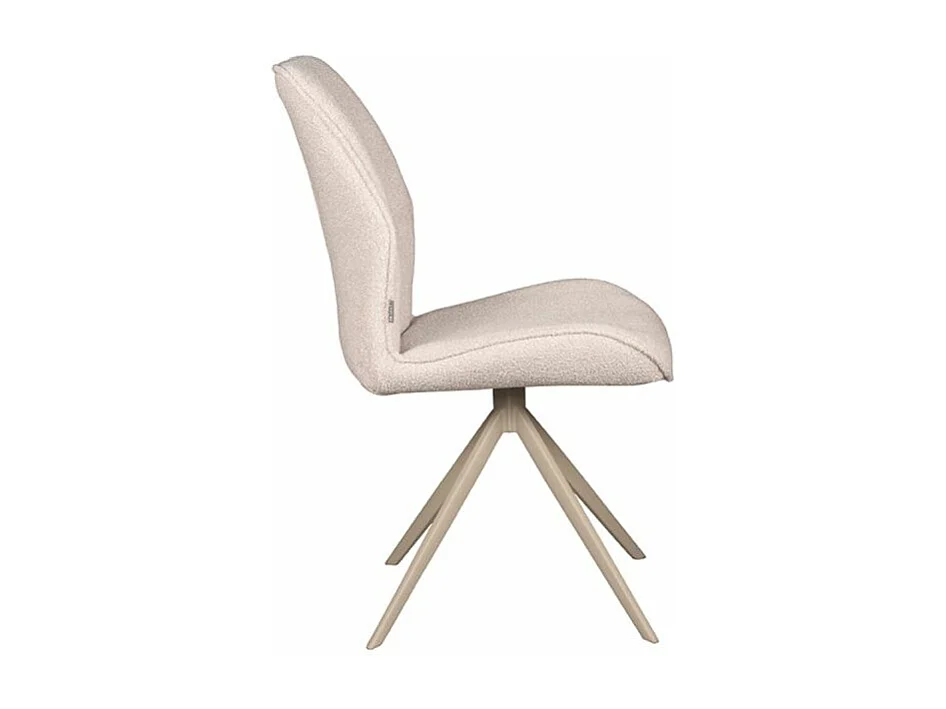 Chaise de salle à manger Comfy - Naturel - Boucle - Base Taupe - lot de 2