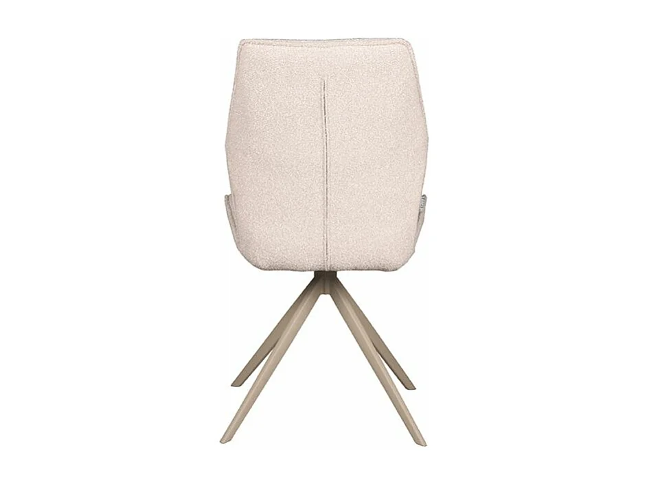 Chaise de salle à manger Comfy - Naturel - Boucle - Base Taupe - lot de 2