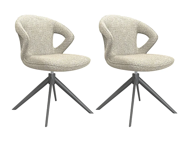 Eetkamerstoel Zurich - Naturel - Boucle - set van 2