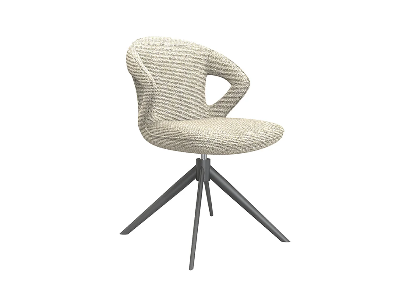 Chaise de salle à manger Zurich - Naturel - Boucle - lot de 2