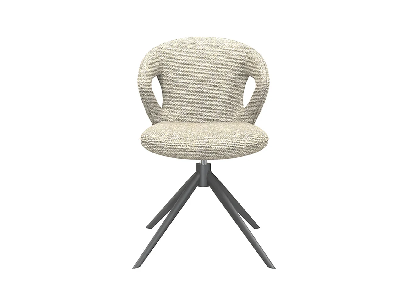 Chaise de salle à manger Zurich - Naturel - Boucle - lot de 2