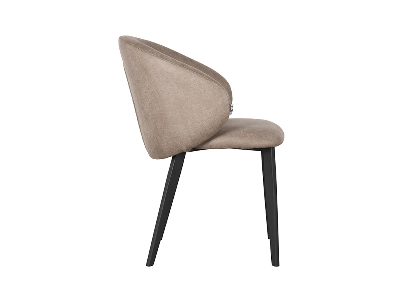 Logan Esszimmerstuhl - Taupe - Mikro-Wildleder - 2er-Set