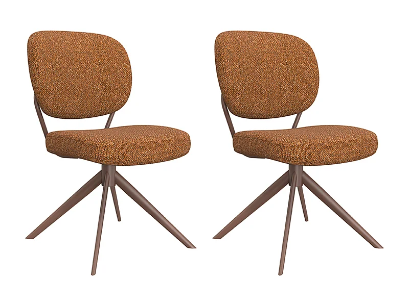 Esszimmerstuhl Geneva - Koralle - Boucle - 2er-Set