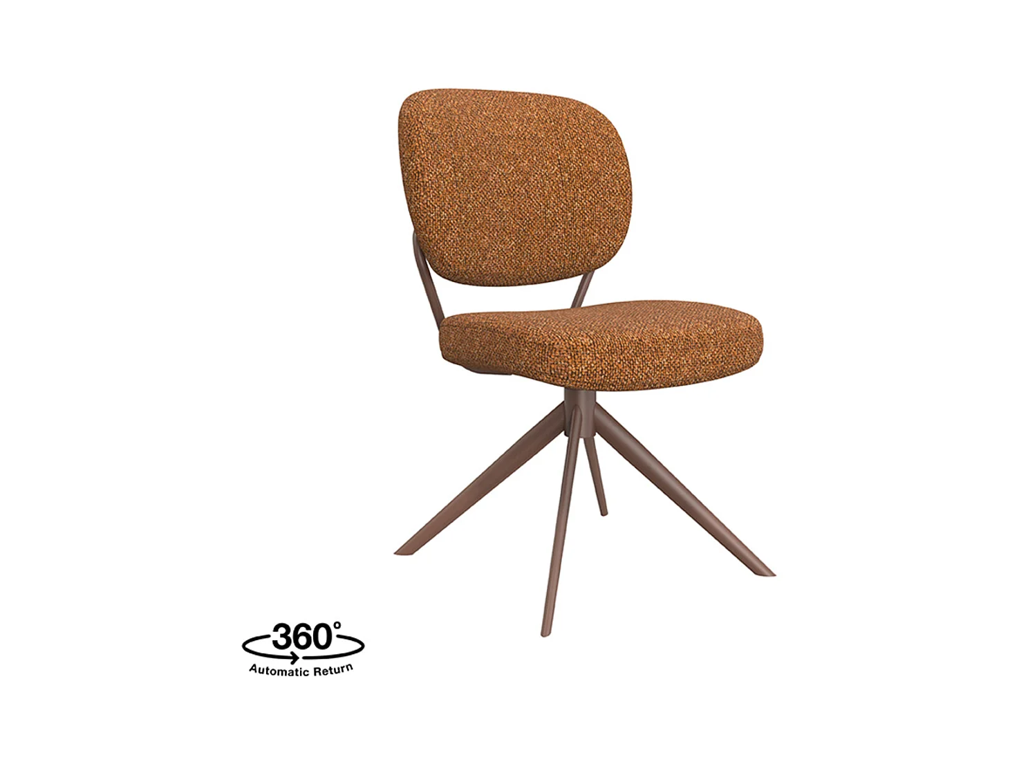 Chaise de salle à manger Geneva - Corail - Boucle - lot de 2