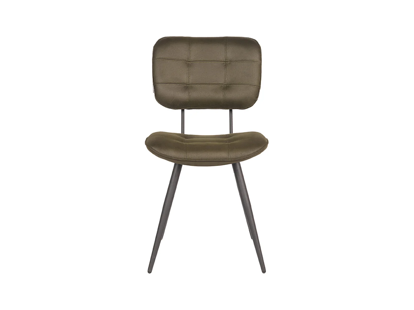 Chaise de salle à manger Gus - Vert armée - Microfibre - lot de 2