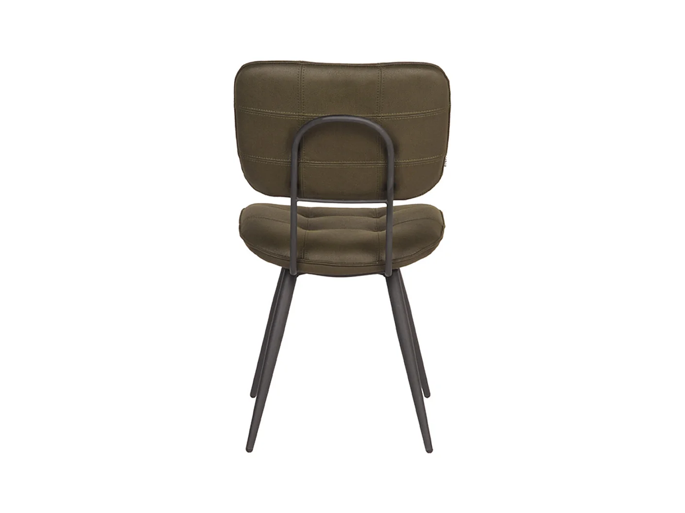 Chaise de salle à manger Gus - Vert armée - Microfibre - lot de 2