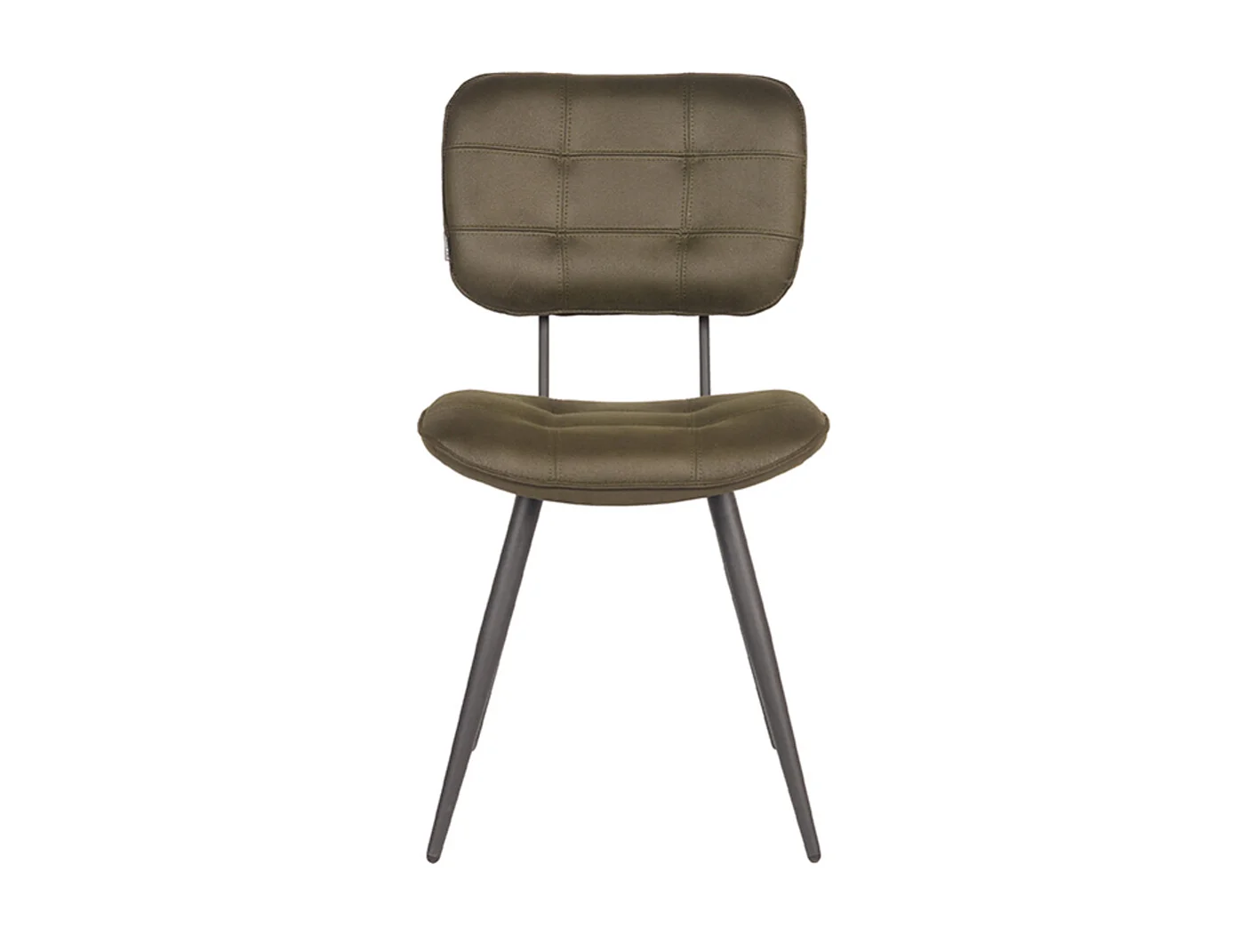 Chaise de salle à manger Gus - Vert armée - Microfibre - lot de 2