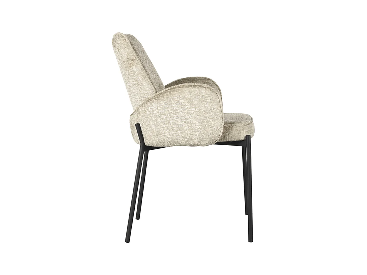 Chaise de salle à manger Joni - Beige - Velours - lot de 2