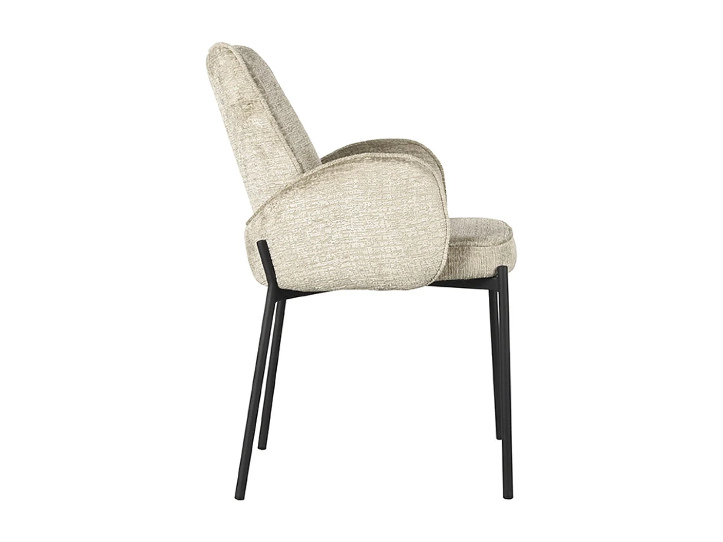 Chaise de salle à manger Joni - Beige - Velours - lot de 2