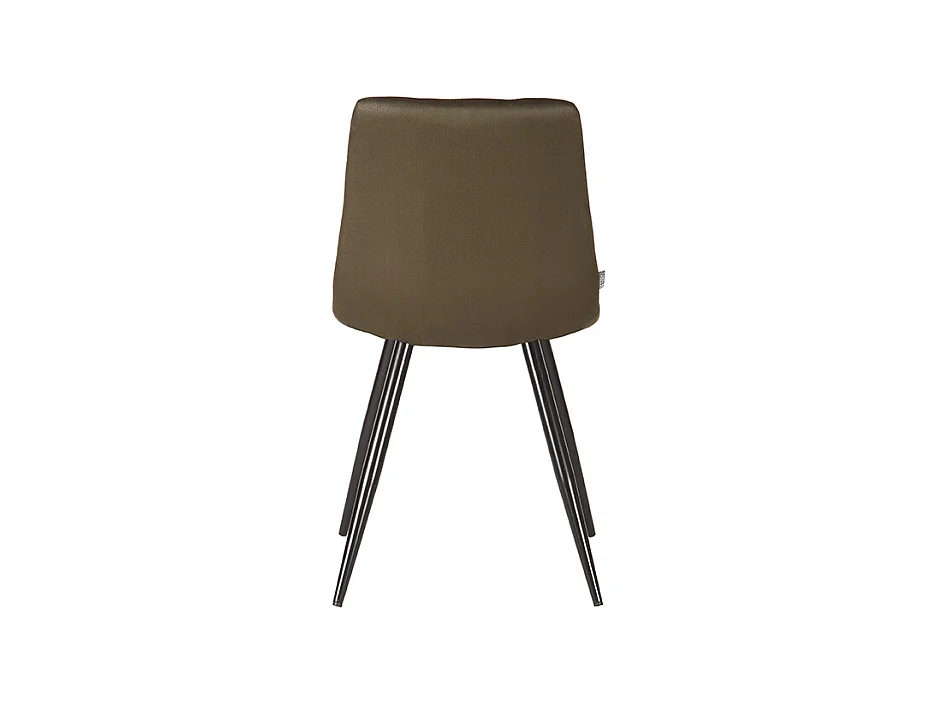Chaise de salle à manger Jay - Vert armée - Microfibre - Lot de 2