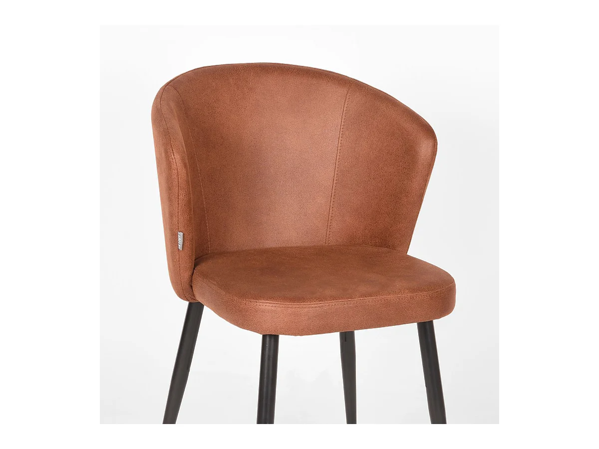 Chaise de salle à manger Wave - 58x60x85cm - Cognac - lot de 2