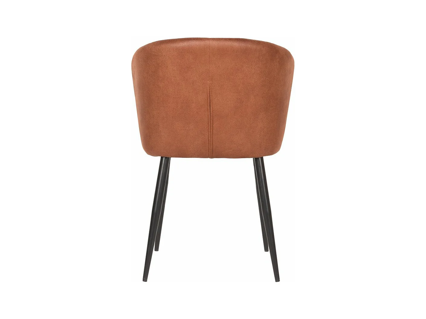 Chaise de salle à manger Wave - 58x60x85cm - Cognac - lot de 2