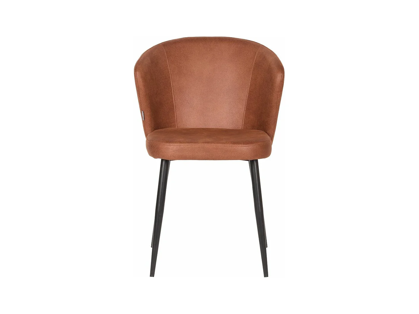 Chaise de salle à manger Wave - 58x60x85cm - Cognac - lot de 2