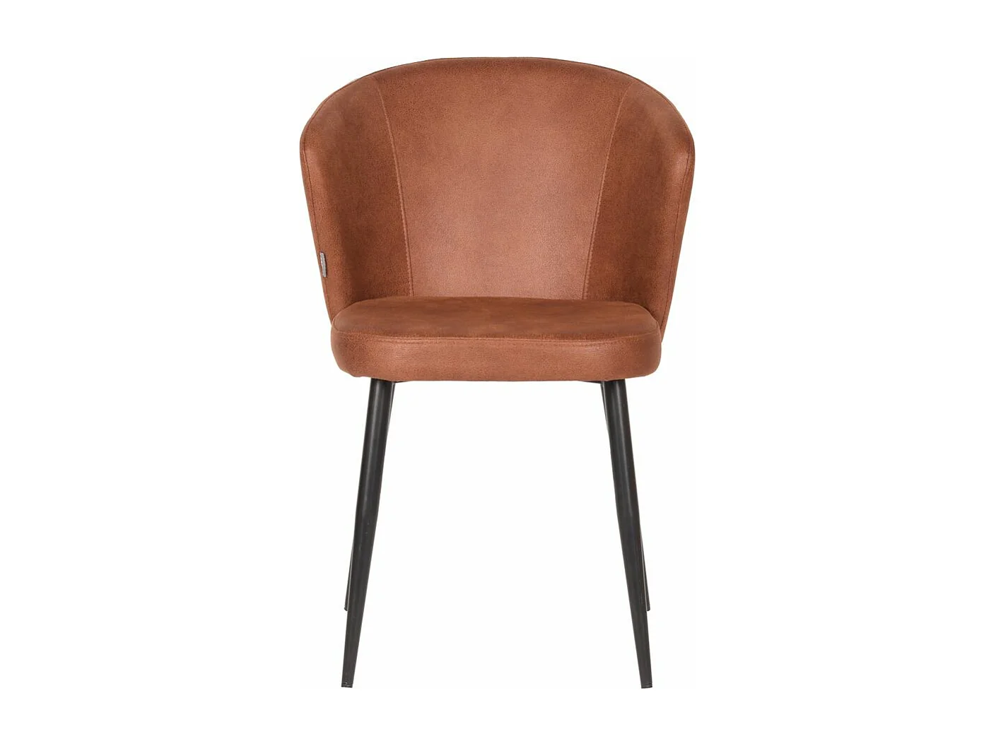 Chaise de salle à manger Wave - 58x60x85cm - Cognac - lot de 2