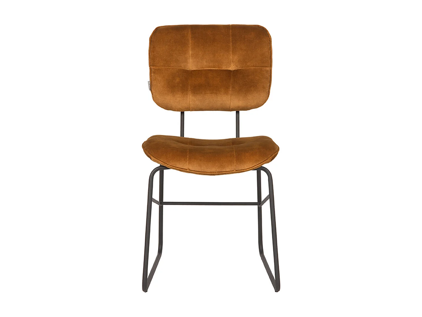 Chaise de salle à manger Dez - Ocre - Velours - lot de 2