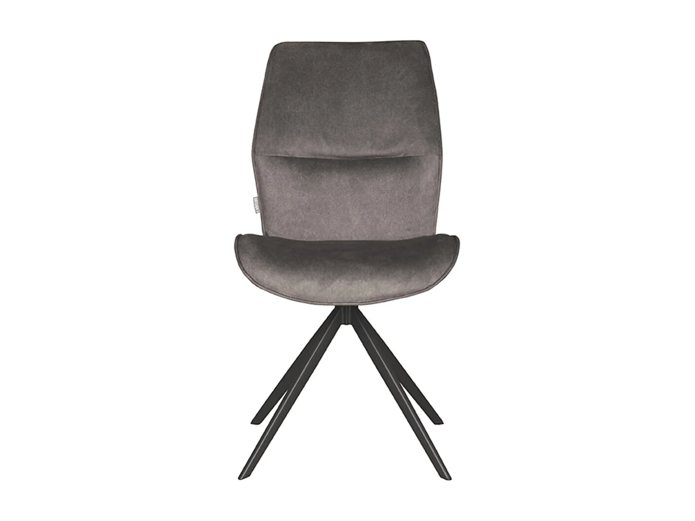 Chaise de salle à manger Comfy - Anthracite - Cosmo - Base noire - 64 x 48 cm - lot de 2