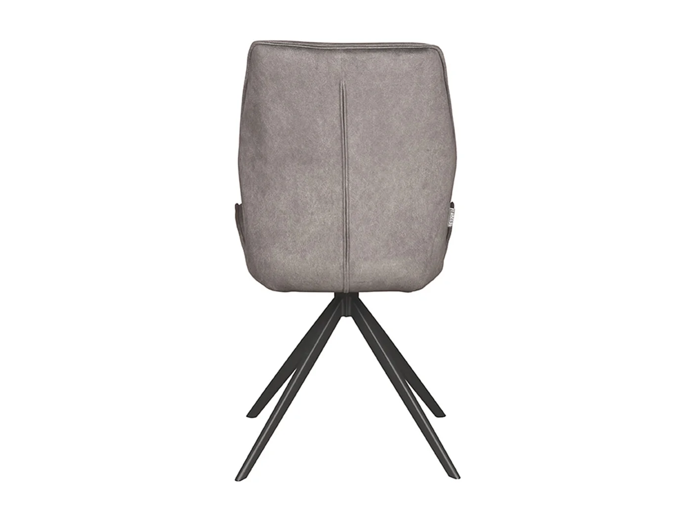 Chaise de salle à manger Comfy - Anthracite - Cosmo - Base noire - 64 x 48 cm - lot de 2