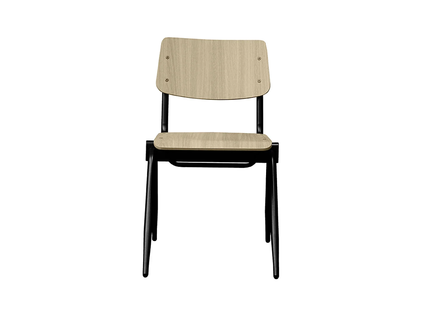 Chaise de salle à manger en bois massif - Naturel - Lot de 2