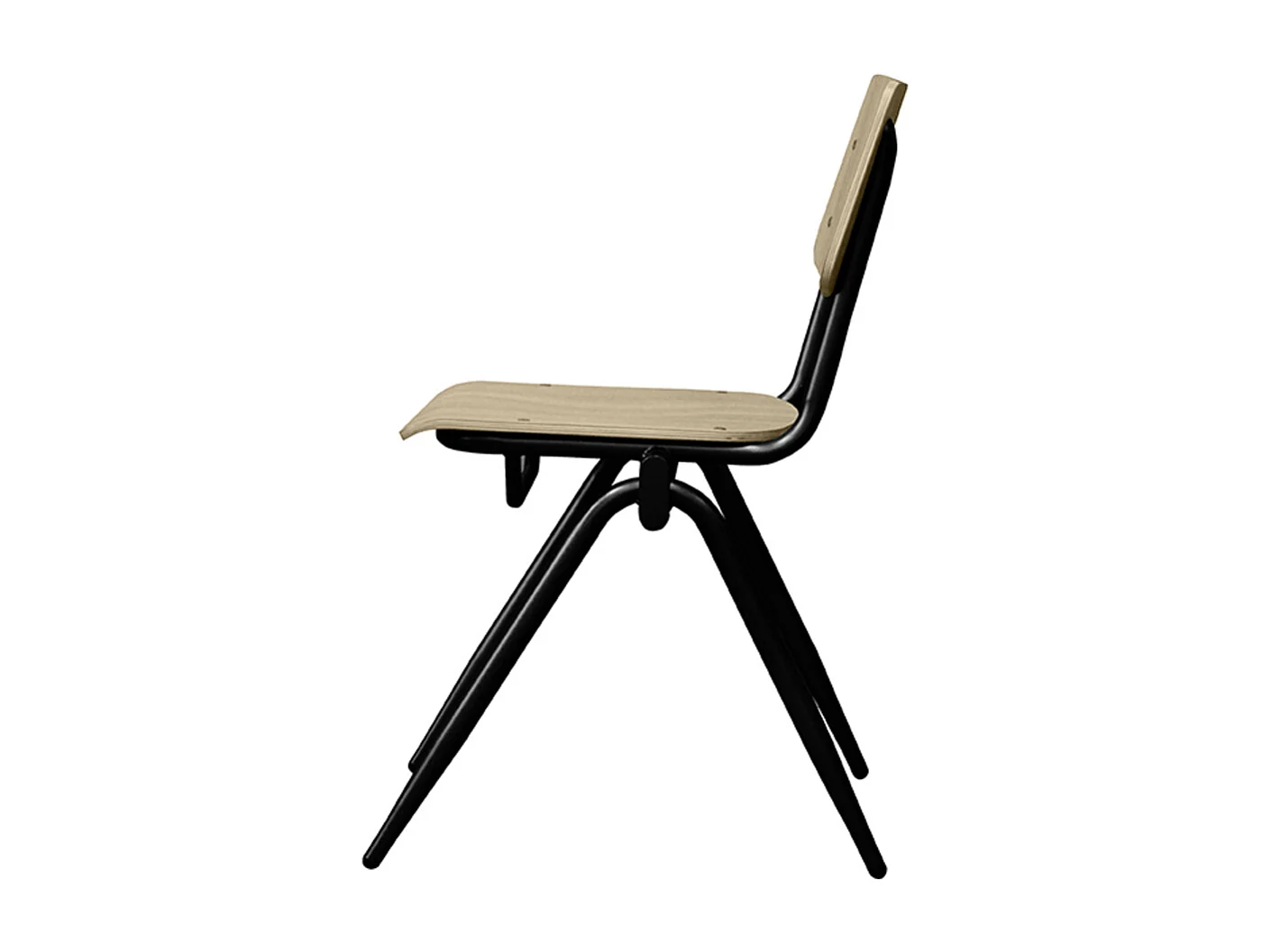 Chaise de salle à manger en bois massif - Naturel - Lot de 2