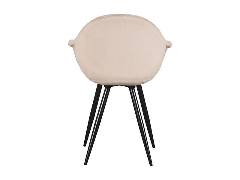 Chaise de salle à manger Forli - Sable - Velours - lot de 2