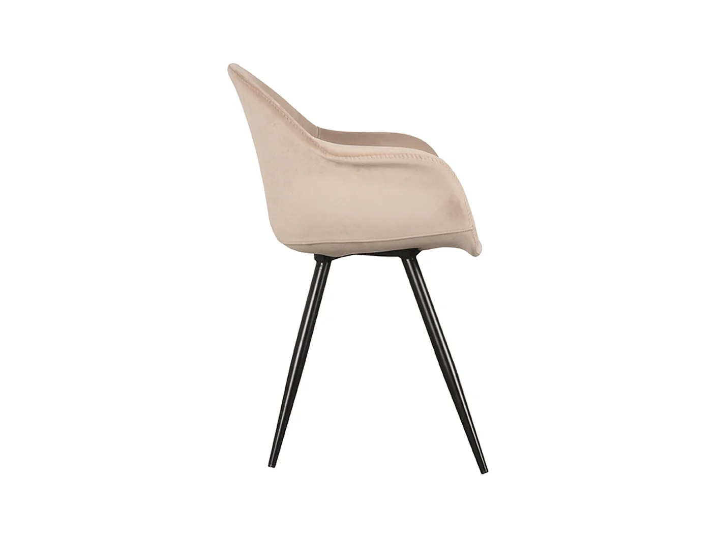 Eetkamerstoel Forli - Zand - Fluweel - set van 2