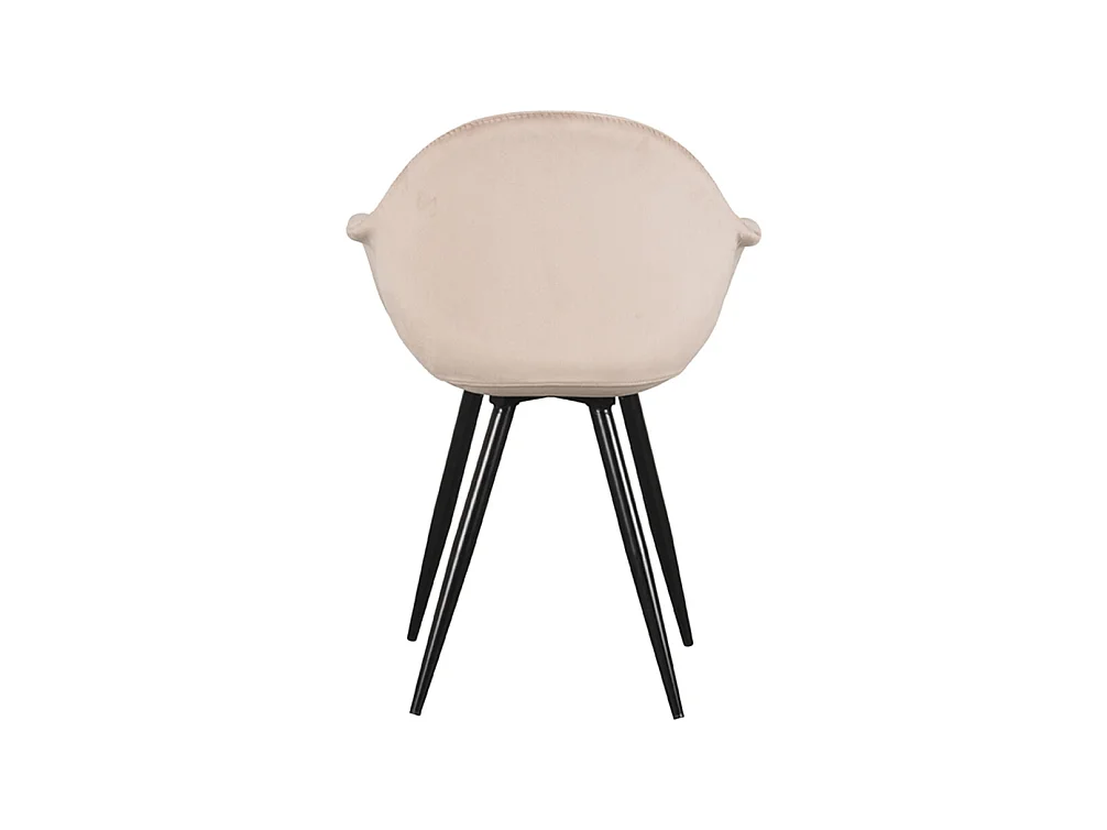 Chaise de salle à manger Forli - Sable - Velours - lot de 2