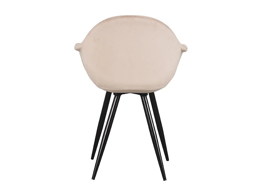 Chaise de salle à manger Forli - Sable - Velours - lot de 2