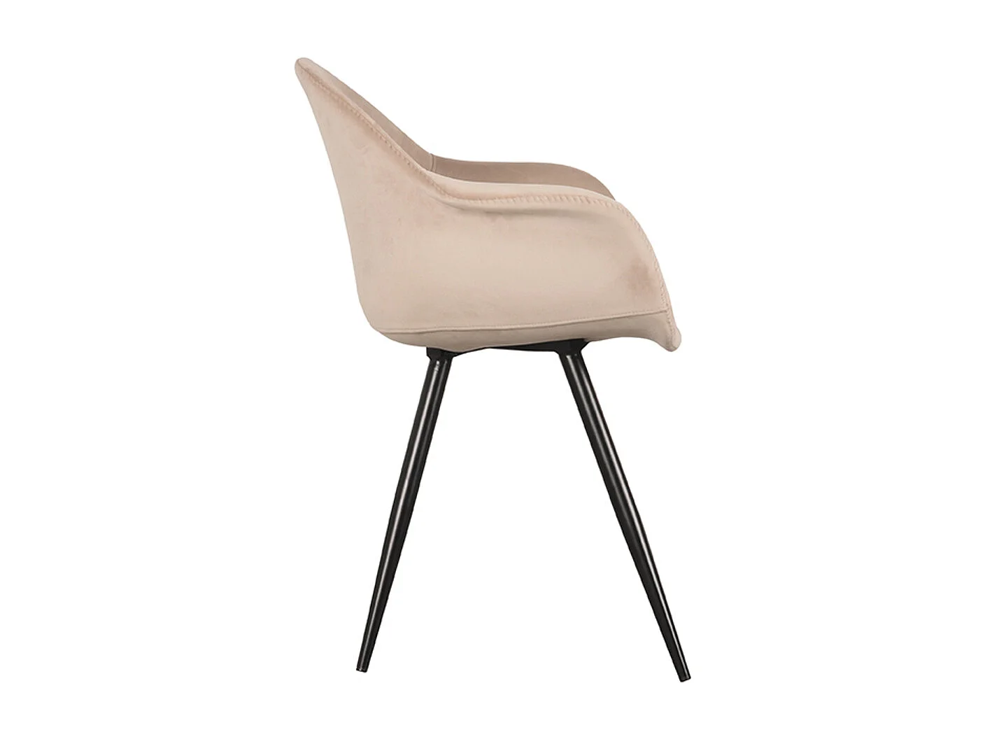 Chaise de salle à manger Forli - Sable - Velours - lot de 2