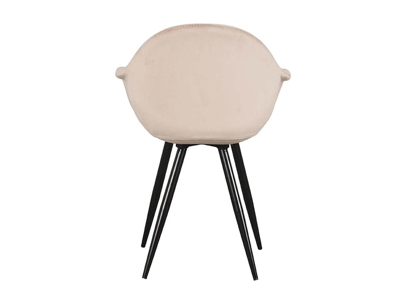 Chaise de salle à manger Forli - Sable - Velours - lot de 2