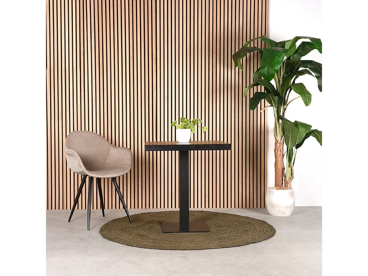 Chaise de salle à manger Forli - Sable - Velours - lot de 2