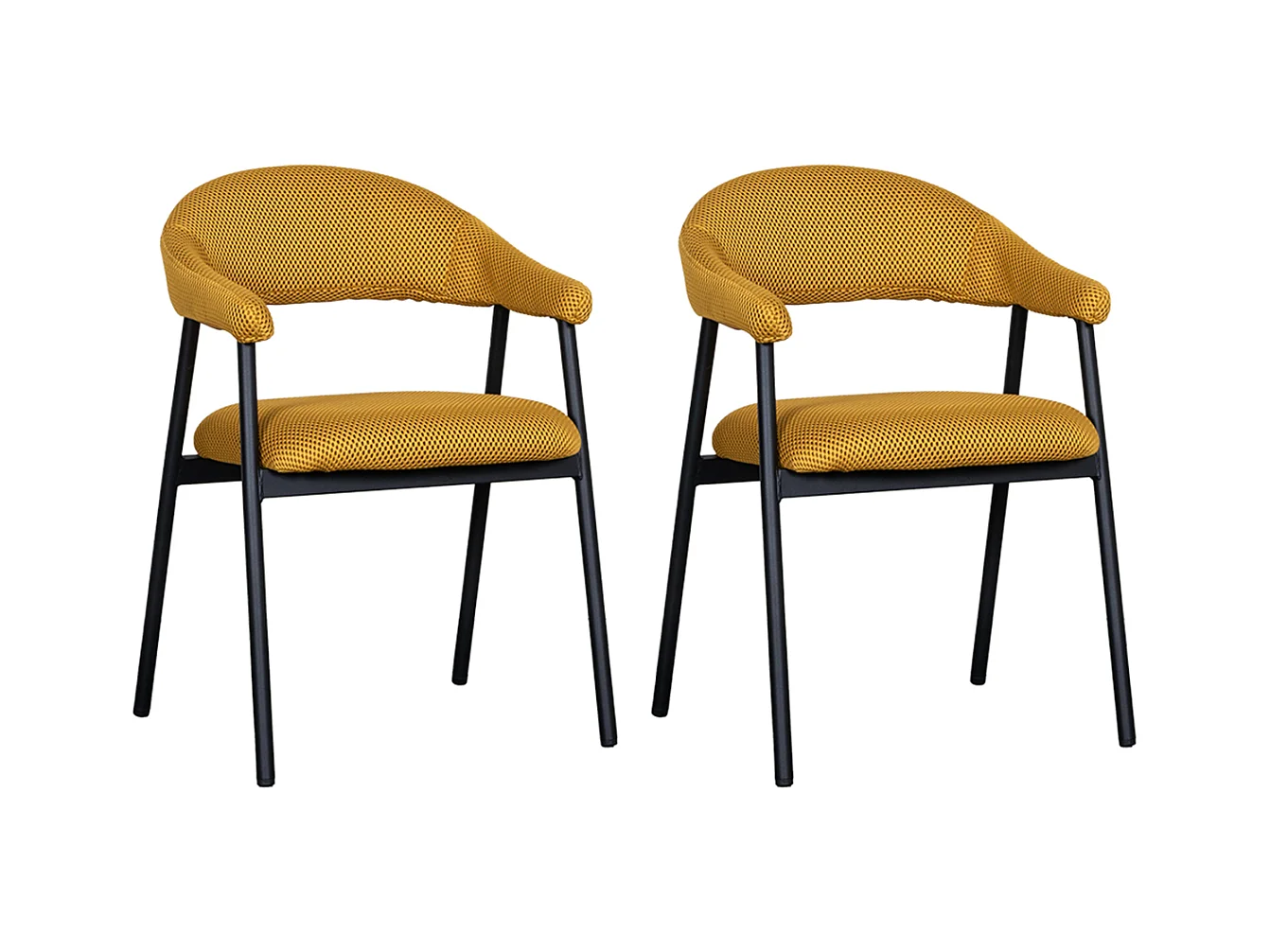 Chaise de salle à manger Amaze - Ocre - Breathe - lot de 2