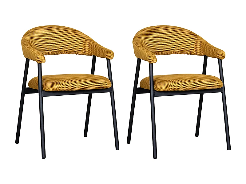 Eetkamerstoel Amaze - Oker - Breathe - set van 2