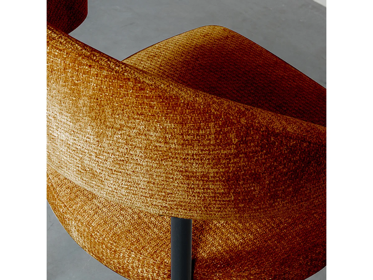 Chaise de salle à manger Bliss - Orange - Elite - lot de 2