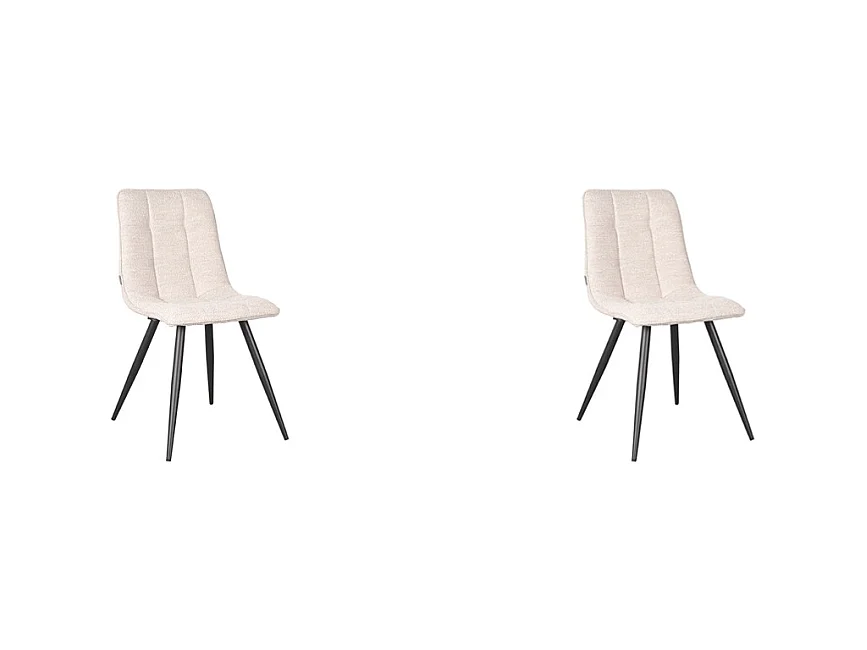 Chaise de salle à manger Jelt - Naturel - Boucle - lot de 2