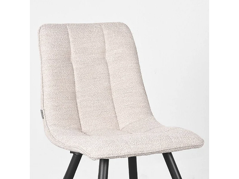 Chaise de salle à manger Jelt - Naturel - Boucle - lot de 2