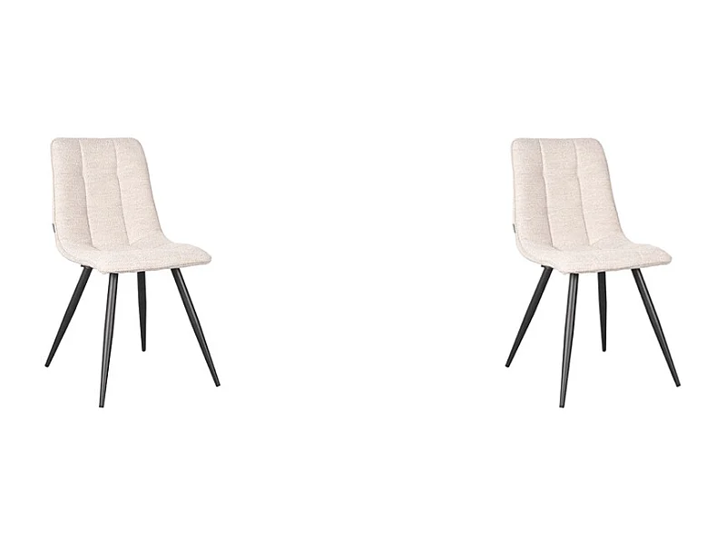 Chaise de salle à manger Jelt - Naturel - Boucle - lot de 2