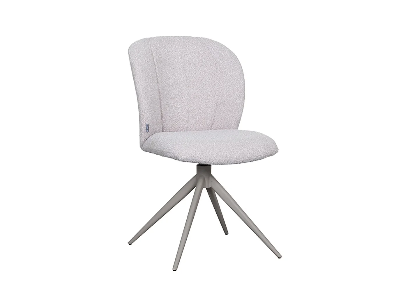 Chaise de salle à manger Kimo - Naturel - Boucle - Base Taupe - lot de 2