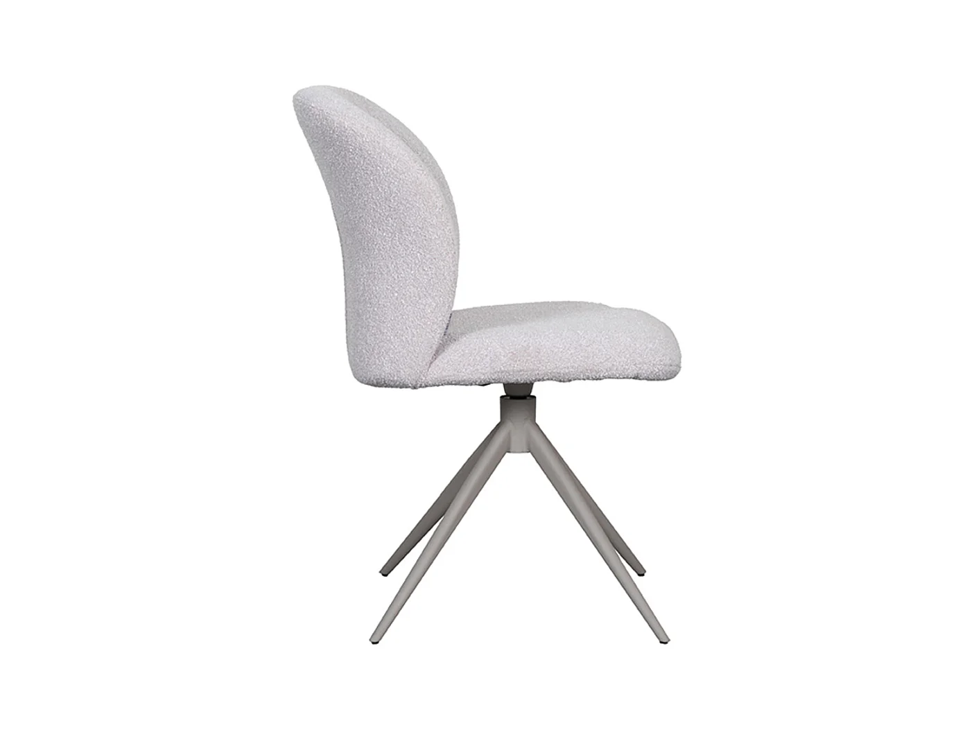 Chaise de salle à manger Kimo - Naturel - Boucle - Base Taupe - lot de 2