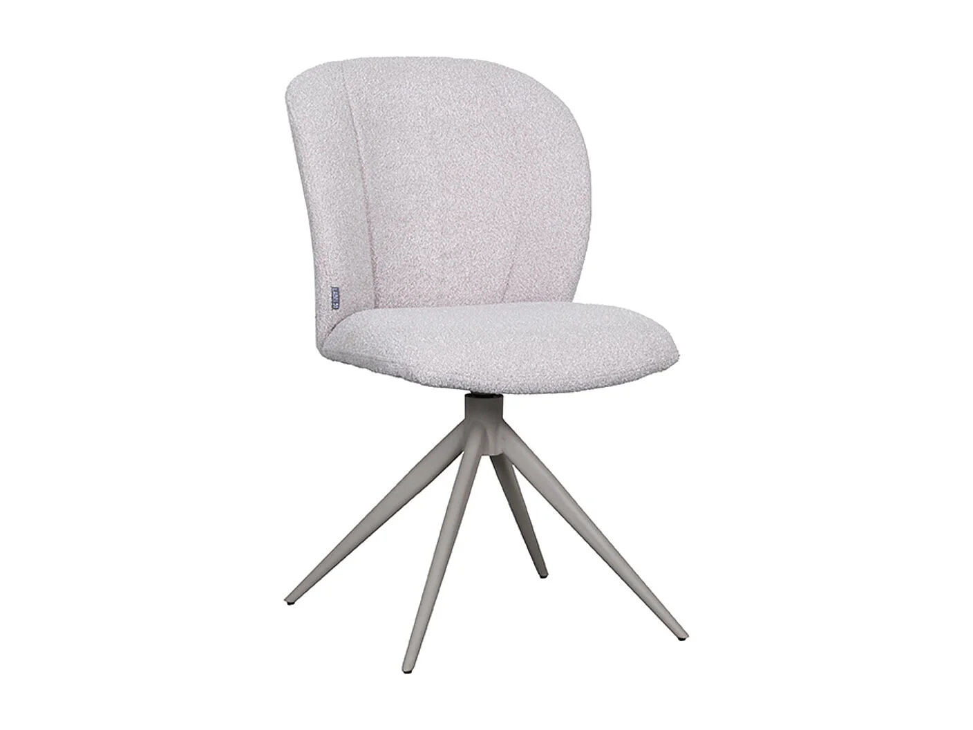 Chaise de salle à manger Kimo - Naturel - Boucle - Base Taupe - lot de 2